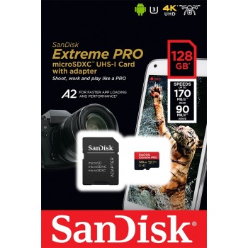 Extreme Pro microSDXC 128GB 170/90 MB/s A2 V30