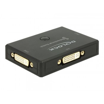 Delock DVI 2 - 1 Switch bidirectional 4K 30 Hz - Video-Schalter - 2 Anschlüsse