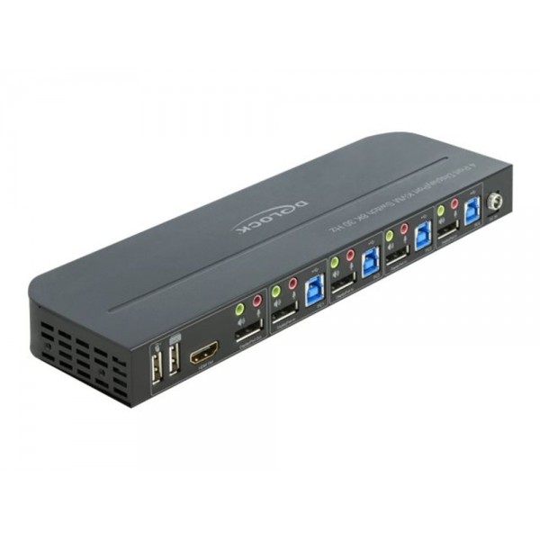 Delock DisplayPort 1.4 KVM Switch 8K 30 Hz with USB 3.0 and Audio - KVM-/Audio-/USB-Switch - 4 Anschlüsse Delock DisplayPort 1.4 KVM Switch 8K 30 Hz with USB 3.0 and Audio - KVM-/Audio-/USB-Switch - 4 Anschlüsse