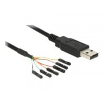Delock Converter USB 2.0 Serial-TTL 6 pin pin header connector individually 1.8 m (3.3 V) - Serieller Adapter - USB