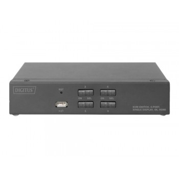 DIGITUS DS-12880 - KVM-/Audio-/USB-Switch - 4 Anschlüsse