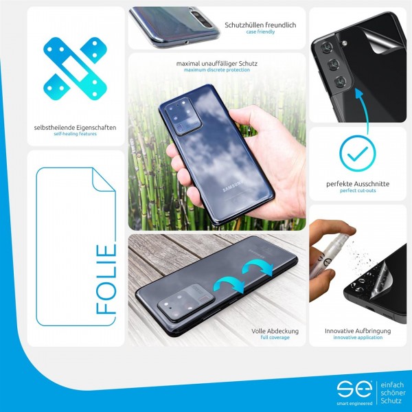 smart engineered 2x3D Back Protector for Samsung Galaxy S21+ transparent