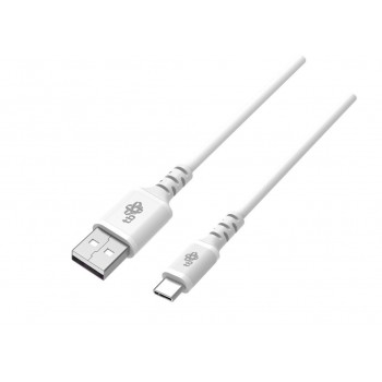 Kabel USB-USB C 2m silikonowy biały Quick Charge
