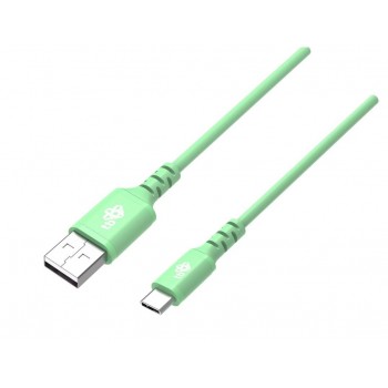 Kabel USB-USB C 2m silikonowy zielony Quick Charge
