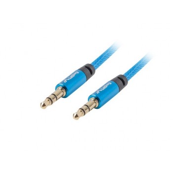 Kabel Premium Minijack - Minijack M/M 3.5mm 2m niebieski