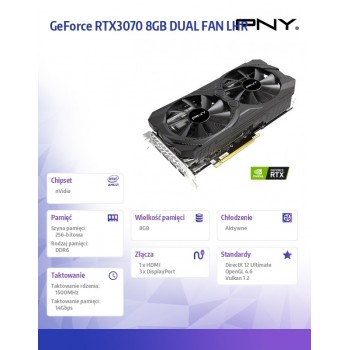 Karta graficzna GeForce RTX3070 8GB DUAL FAN LHR