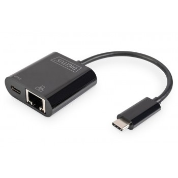Karta sieciowa przewodowa USB 3.0 Typ C do RJ45 Gigabit Ethernet oraz 1xUSB Typ C z PD 2.0