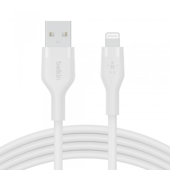 Kabel BoostCharge USB-A do Lightning silikonowy 1m, biały