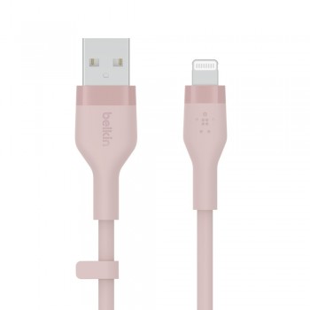 Kabel BoostCharge USB-A do Ligtning silikonowy 2m, różowy