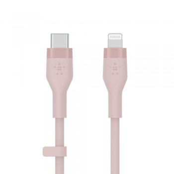Kabel BoostCharge USB-C do Lightning silikonowy 1m, różowy