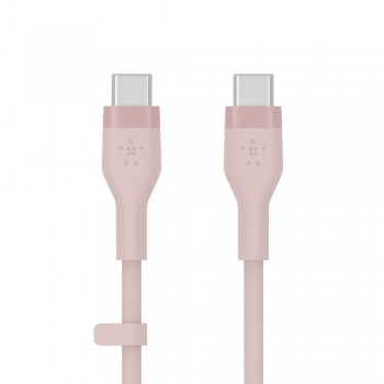 Kabel BoostCharge USB-C do USB-C 2.0 silikonowy 1m, różowy
