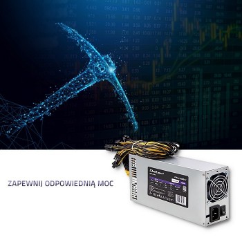 Zasilacz PCI-E 1800W 80 Plus Platinum Gaming Miner