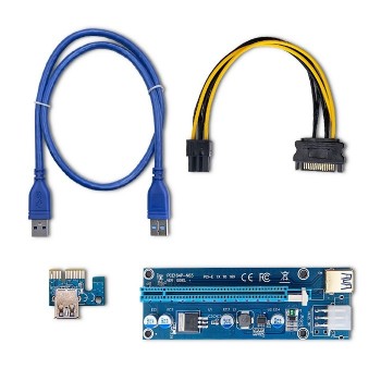 Riser PCI-E 1x - 16x USB 3.0 ver.009S SATA/PCI-E 6 pin