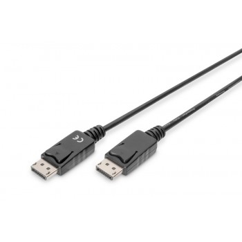 Kabel połączeniowy DisplayPort z zatrzaskami 1080p 60Hz FHD Typ DP/DP M/M czarny 2m