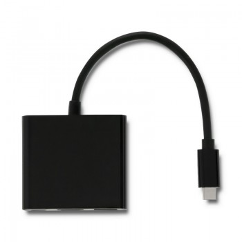 Adapter USB 3.1 typ C / HDMI + USB A + USB typ C Czarny