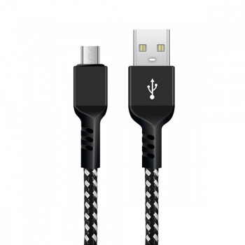Kabel micro USB fast charge 2.4A 2m MCE483 Czarny