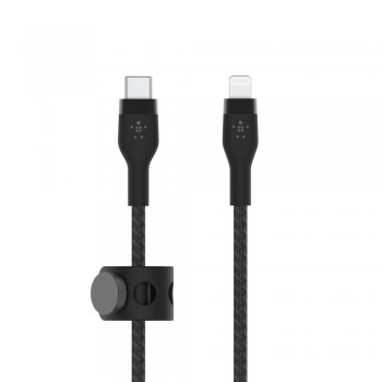 Kabel BoostCharge USB-C/Lightning Silikonowy w oplocie 1m czarny