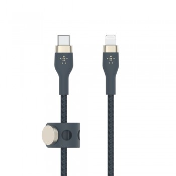 Kabel BoostCharge USB-C/Lightning Silikonowy w oplocie 1m niebieski
