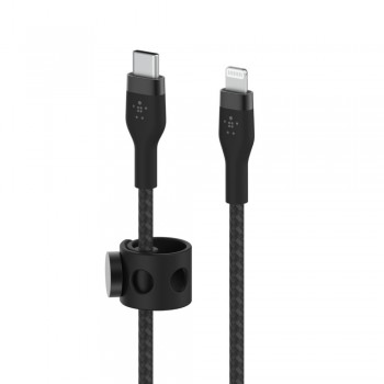 Kabel BoostCharge USB-C/Lightning Silikonowy w oplocie 2m czarny