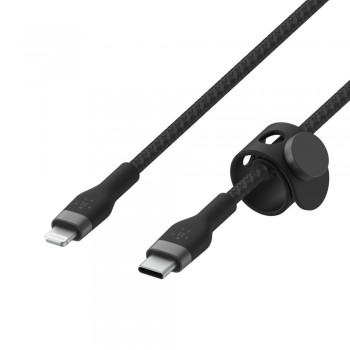 Kabel BoostCharge USB-C/Lightning Silikonowy w oplocie 2m czarny