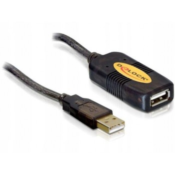 DELOCK 82446 Delock Przedłużacz USB 2.0 aktywny 10M czarny (AM-AF)
