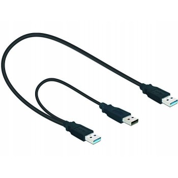 DELOCK 82908 Delock kabel USB 3.0-AM - USB 3.0 AM+ USB 2.0-AM (power), black