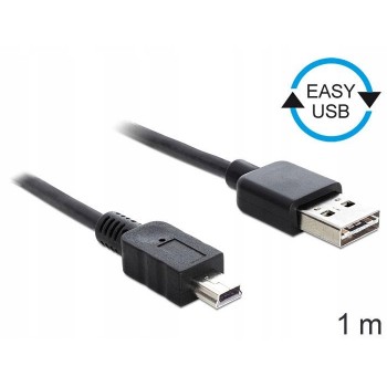 DELOCK 83362 Delock kabel USB mini AM-MBM5P Easy-USB 2.0, 1m, czarny
