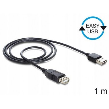 DELOCK 83370 Delock przedłużacz kabla EASY-USB 2.0-A męskie USB 2.0-A żeńskie 1 m