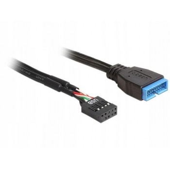 DELOCK 83281 Delock kabel/przedłużacz USB 2.0 płyta główna(F) USB 3.0 płyta główna(M),0.3m