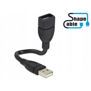 DELOCK 83497 Delock kabel profilowany USB 2.0 (AM) - USB 2.0 (AF) 0.15m