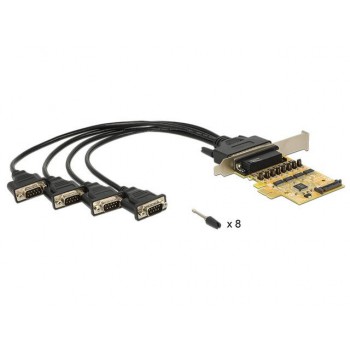 DELOCK 89447 Delock Karta PCI Express 4 x COM 9PIN na kablu 5V/12V