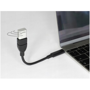 DELOCK 83932 Delock Kabel Przedłużacz USB 2.0 Type-C (M) - USB AF 2.0 profilowany 15cm