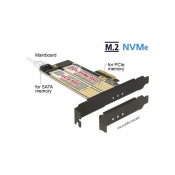 DELOCK 89630 Delock PCI Express x4 wewnętrzny M.2- B + wewnętrzny NVMe M.2 M