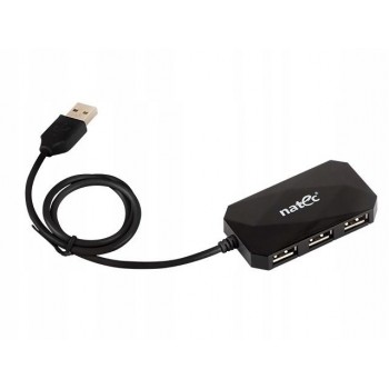 NATEC NHU-0647 Natec HUB USB 4-Port LOCUST USB 2.0, Czarny