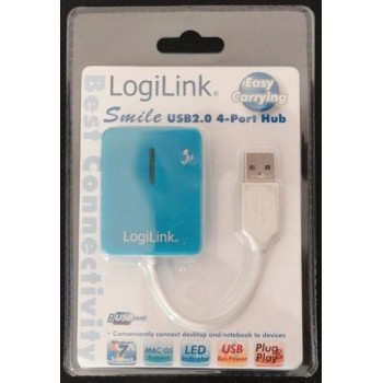 LOGILINK UA0136 LOGILINK - HUB USB 4 portowy Smile niebieski