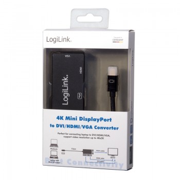 LOGILINK CV0110 LOGILINK - Konwerter 4K Mini DisplayPort na DVI/HDMI/VGA
