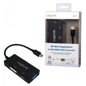 LOGILINK CV0110 LOGILINK - Konwerter 4K Mini DisplayPort na DVI/HDMI/VGA
