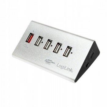 LOGILINK UA0224 LOGILINK - Hub biurkowy USB 2.0 Hub 4-portowy, z zasilaczem