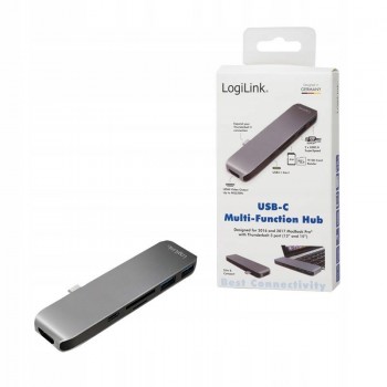 LOGILINK UA0301 LOGILINK- Hub wielofunkcyjny USB-C 6 w 1, aluminiowy
