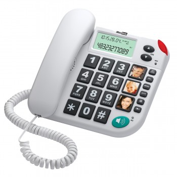 MAXCOM KXT480bi MaxCom KXT480BB, Telefon Przewodowy, Biały