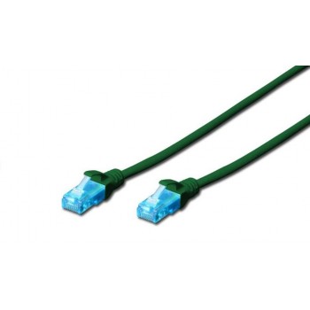 DIGITUS DK-1512-0025/G Digitus Kabel patch cord UTP, CAT.5E, zielony, 0.25m, 15 LGW
