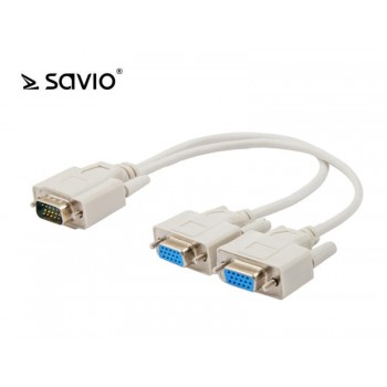 SAVIO SAVKABELCL-66 SAVIO CL-66 Rozdzielacz VGA na 2 porty