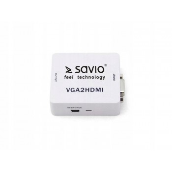 SAVIO CL-110 SAVIO CL-110 Konwerter/Adapter VGA - HDMI Full HD/1080p 60Hz