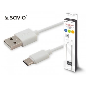 SAVIO CL-125 SAVIO CL-125 Kabel USB - USB type C 2.1A, 1m