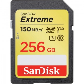 Karta pamięci Extreme SDXC 256GB 150/70 MB/s V30 UHS-I U3
