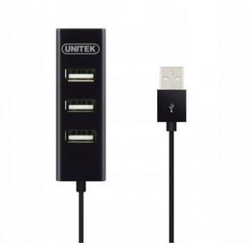 UNITEK Y-2140 black Unitek Hub 4x USB 2.0. mini, czarny, Y-2140