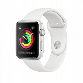 APPLE Watch Series 3 GPS 42mm Silver Aluminium Case with White Sport Band