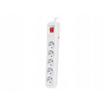 NATEC Bercy 400 3m Surge protector 5x French outlets white