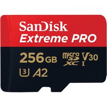 SanDisk Extreme Pro microSDXC 256GB Kit, UHS-I U3, A2, Class 10