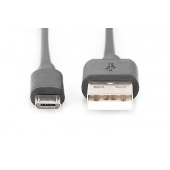 Kabel połączeniowy USB 2.0 HighSpeed Typ USB A/microUSB B M/M 1m Czarny